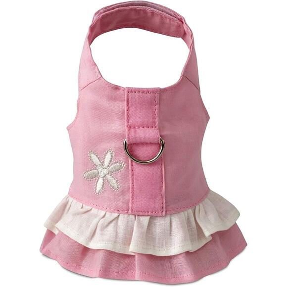 Doggles Pink Spring Dress Hemp Dog Harness - Size Teacup - Picture 1 of 3